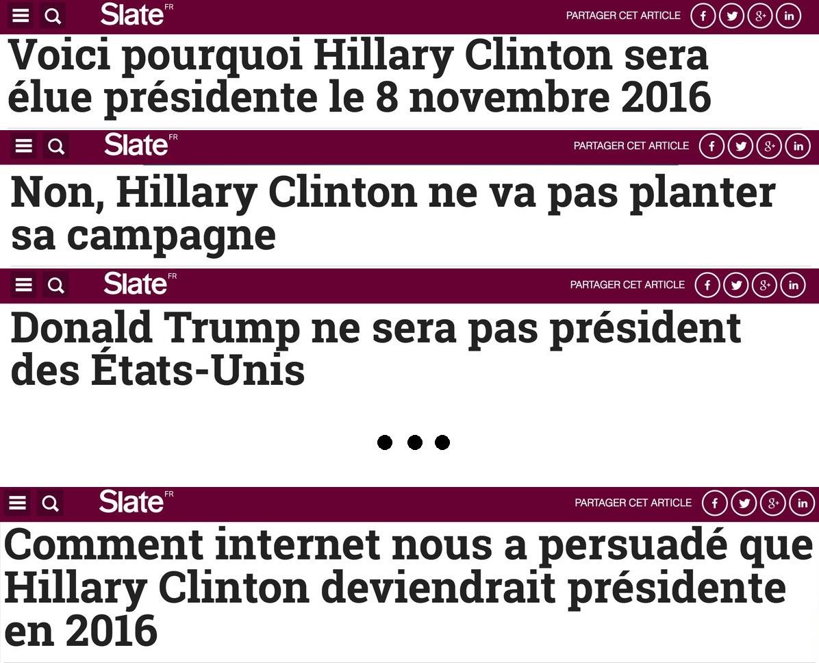 Comment internet nous a persuadé que Hillary Clinton deviendrait présidente en 2016